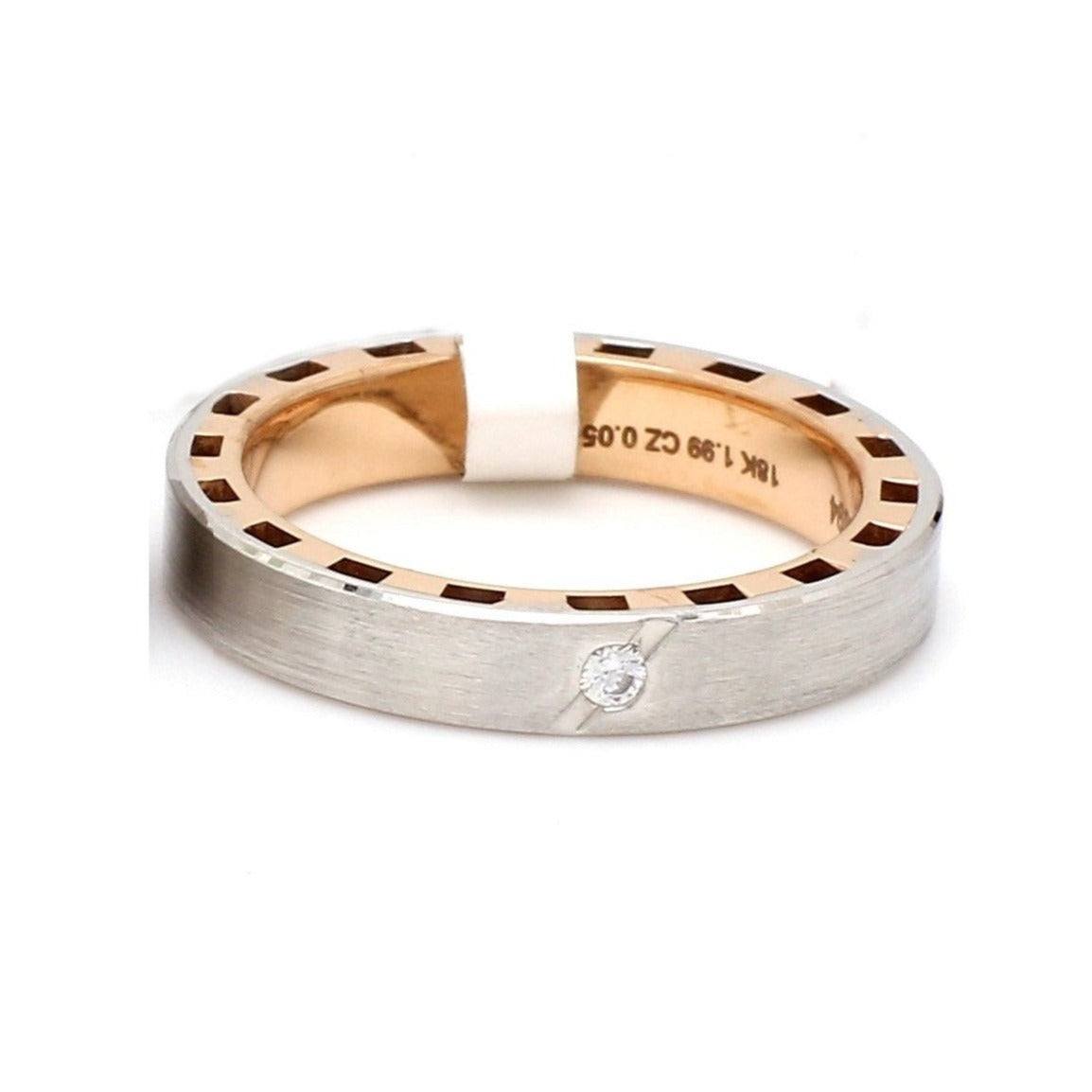 Designer Diamond Platinum Rose Gold Couple Rings JL PT 1135