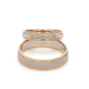 Designer Unisex Platinum & Rose Gold Couple Rings JL PT 1121   Jewelove.US