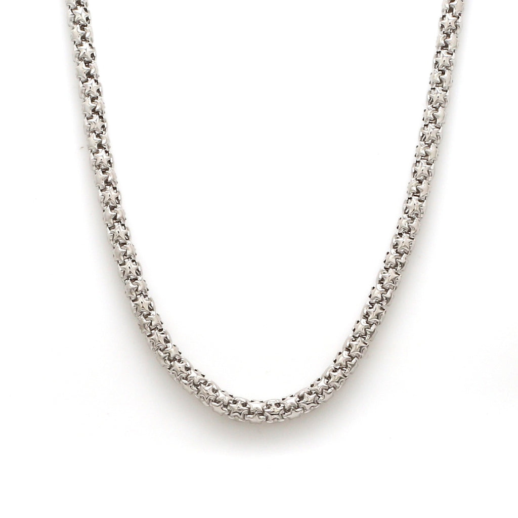 4.5mm Designer Japanese Star Links Platinum Unisex Chain JL PT CH 1113   Jewelove.US