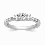 Load image into Gallery viewer, 0.20 cts. Platinum Solitaire Engagement Ring with Diamond Accents JL PT 327  VVS-GH Jewelove
