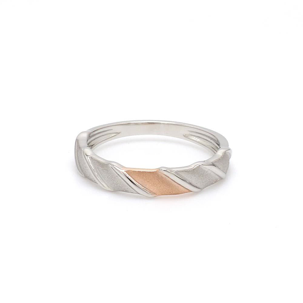 Designer Plain Platinum & Rose Gold Love Bands JL PT 910