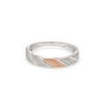 Load and play video in Gallery viewer, Designer Plain Platinum &amp; Rose Gold Love Bands JL PT 910
