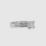 Load and play video in Gallery viewer, 50-Pointer Princess Cut Solitaire Platinum Diamond Shank Ring JL PT 0057
