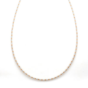 Japanese Sparkling Platinum & Rose Gold Chain for Women JL PT CH 1067