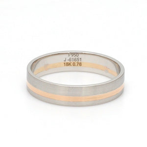 Platinum Ring with a Rose Gold Streak JL PT 1003