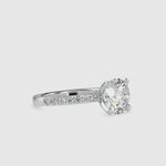 Load and play video in Gallery viewer, 0.70cts. Solitaire Platinum Diamond Shank Engagement Ring JL PT 0114
