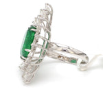Load image into Gallery viewer, Designer Emerald Gold Ring with Rose Cut Diamonds for Women JL AU 22RG0095   Jewelove
