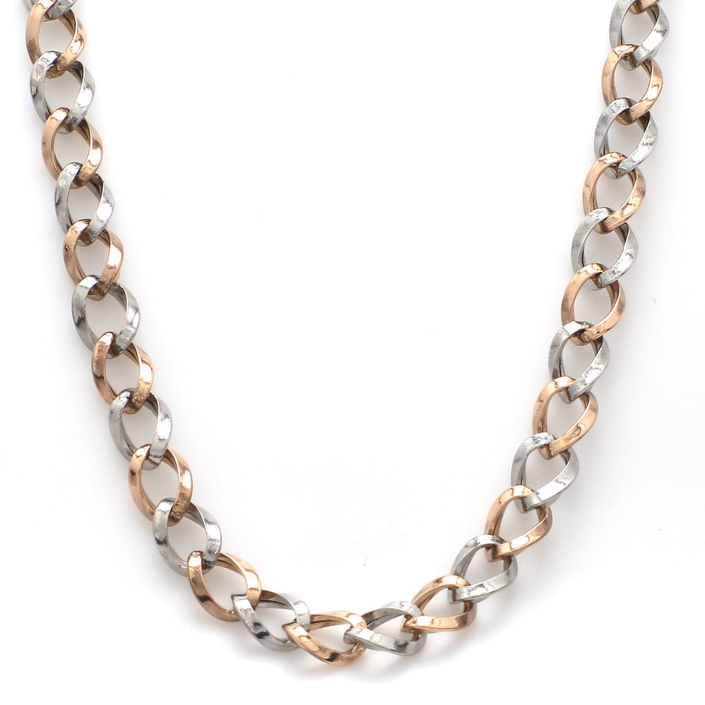 Platinum & Rose Gold Chain for Men JL PT CH 902   Jewelove.US