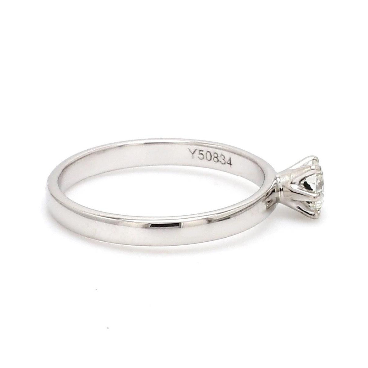 20 Pointer Classic 6 Prong Solitaire Ring made in Platinum SKU 0012-A