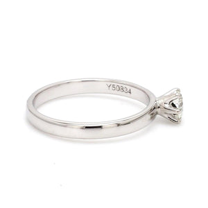 20 Pointer Classic 6 Prong Solitaire Ring made in Platinum SKU 0012-A