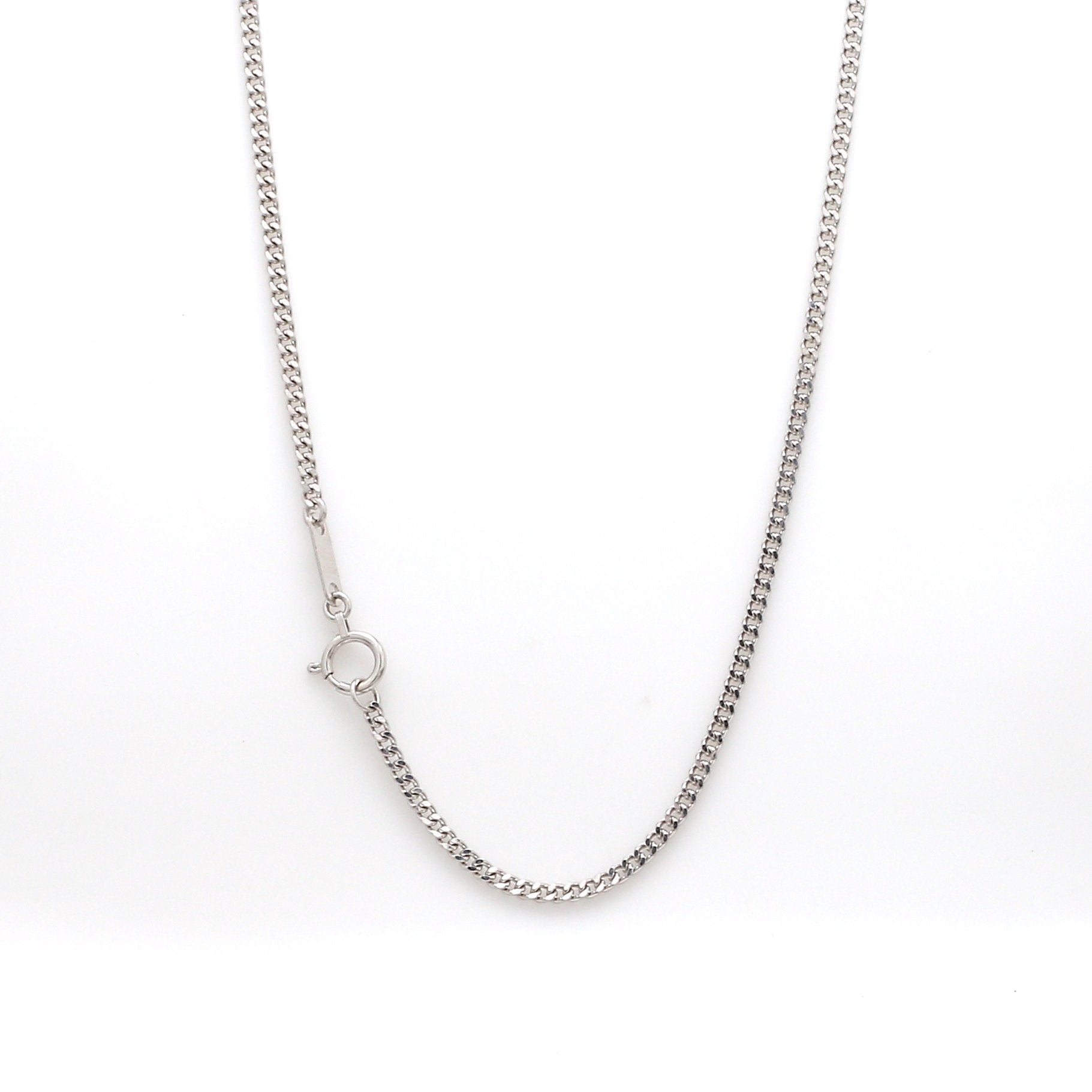 1.8mm Platinum Curb Chain Uni-sex JL PT CH 982