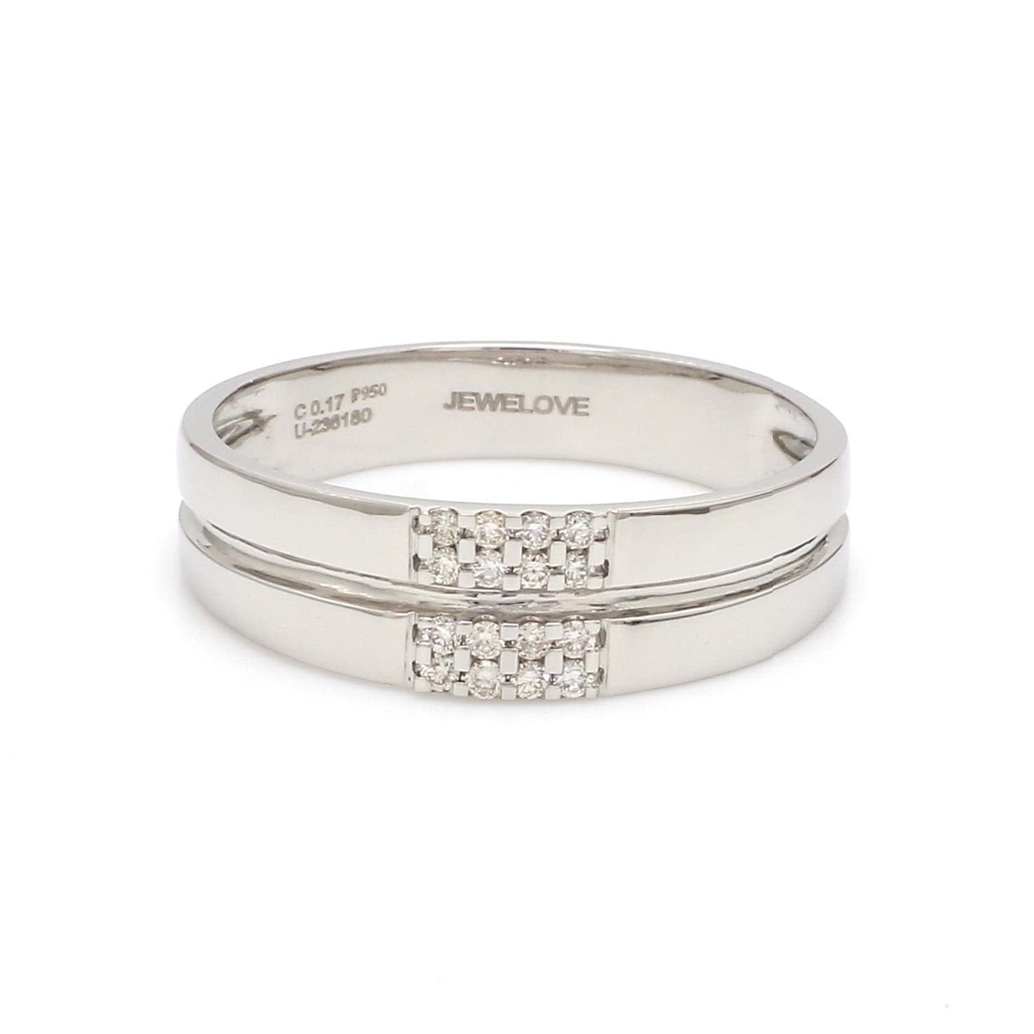 Simple 2 & 4 Row Platinum Love Bands JL PT 120