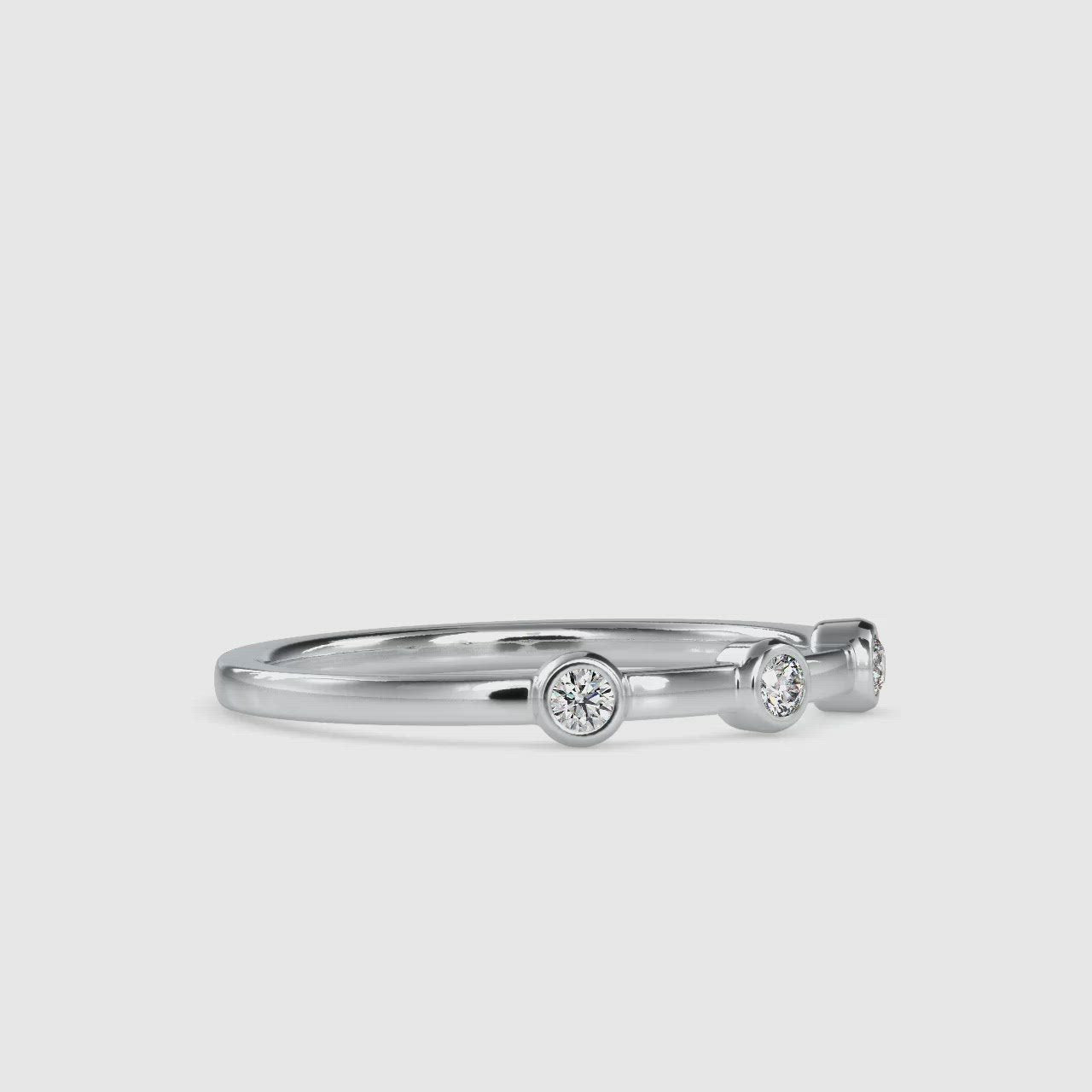 3 Diamond Platinum Engagement Ring for Women JL PT 0085