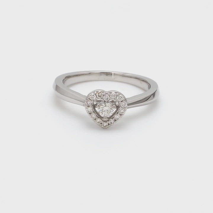 Platinum Heart Ring JL PT 662