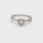 Load and play video in Gallery viewer, Platinum Heart Ring JL PT 662
