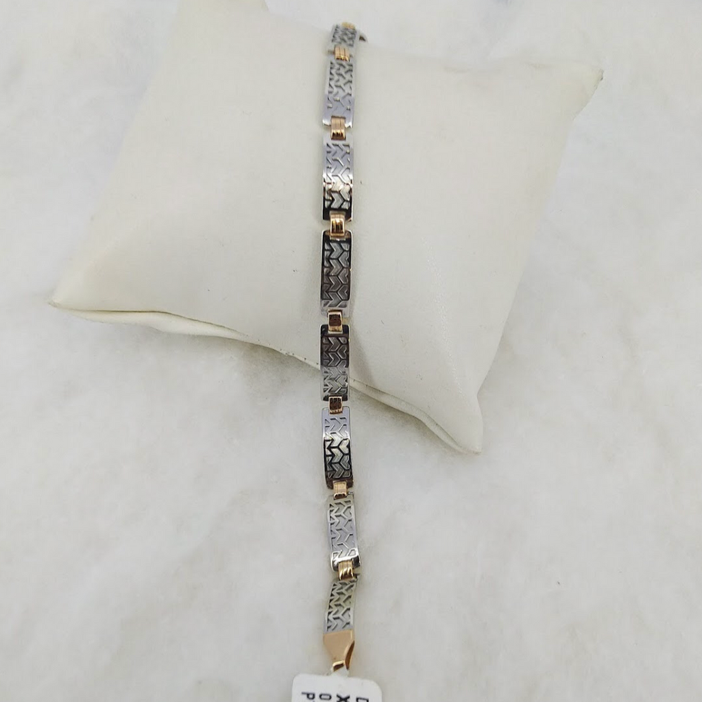 Platinum & Rose Gold Bracelet for Men JL PTB 1062   Jewelove.US