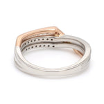 Load image into Gallery viewer, Parallel Paths Platinum Couple Rings with Rose Gold &amp; Diamonds JL PT 966
