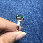 Load image into Gallery viewer, Customised Platinum Ring with Emerald
