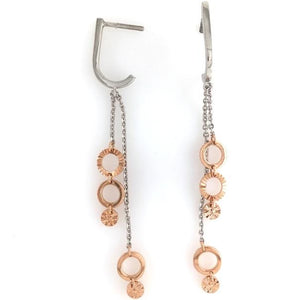 Designer Plain Platinum & Rose Gold Earrings JL PT E 764