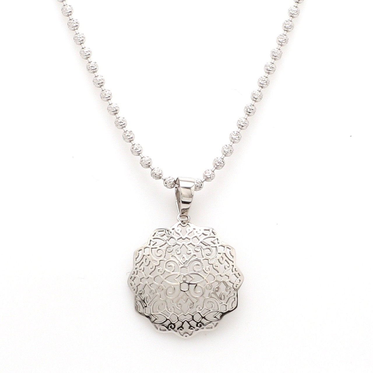 Designer Filigree Platinum Pendant for Women JL PT P 204