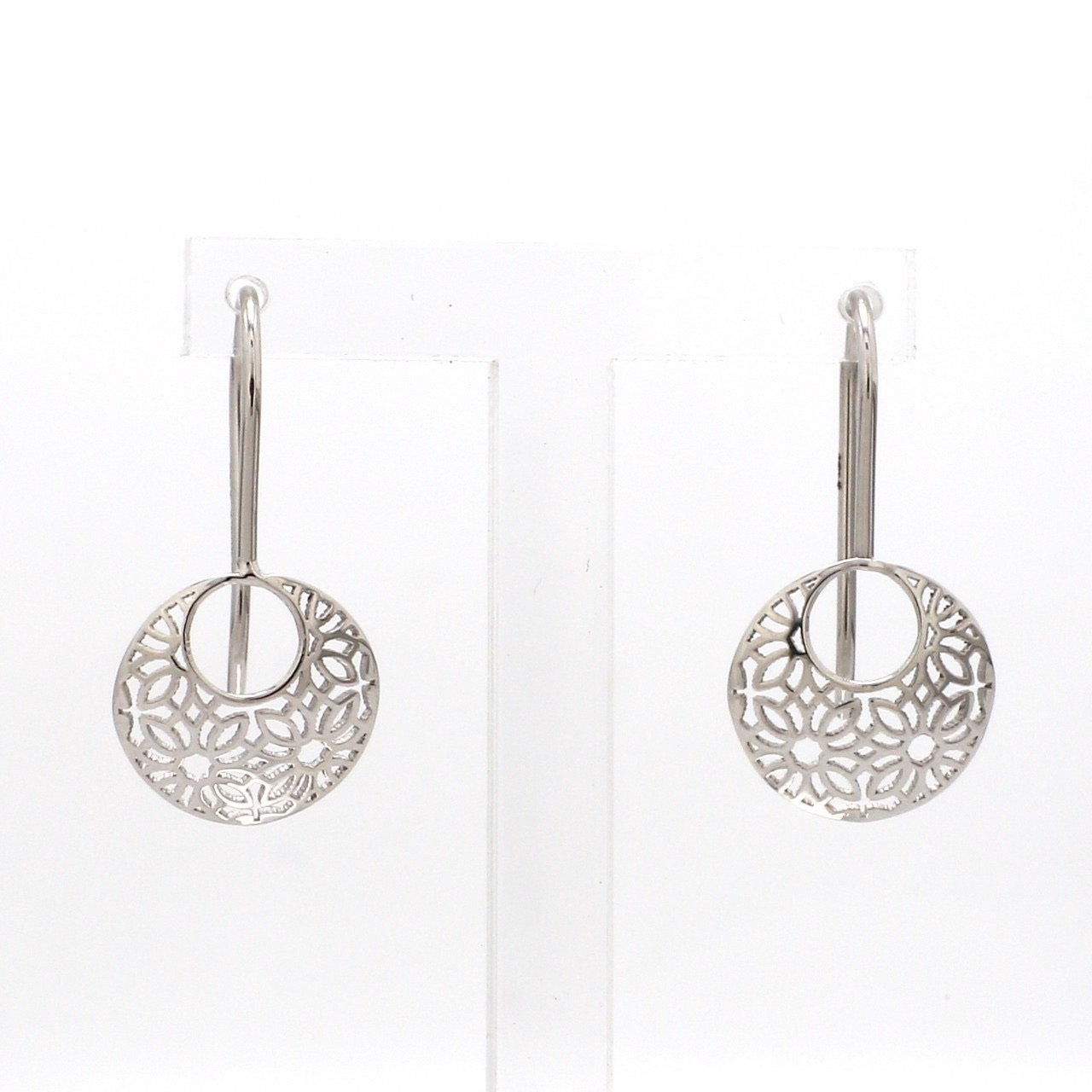Designer Filigree Platinum Earrings for Women JL PT E 200   Jewelove.US