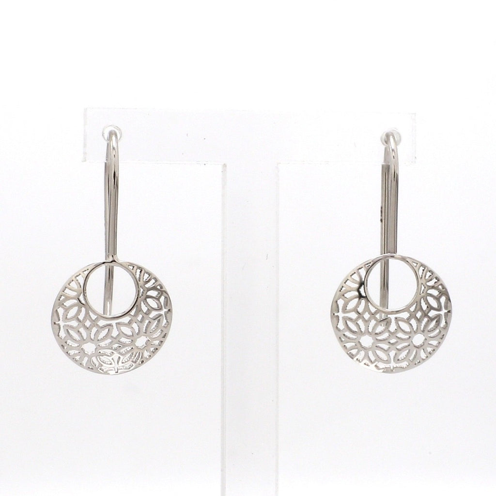 Designer Filigree Platinum Earrings for Women JL PT E 200   Jewelove.US