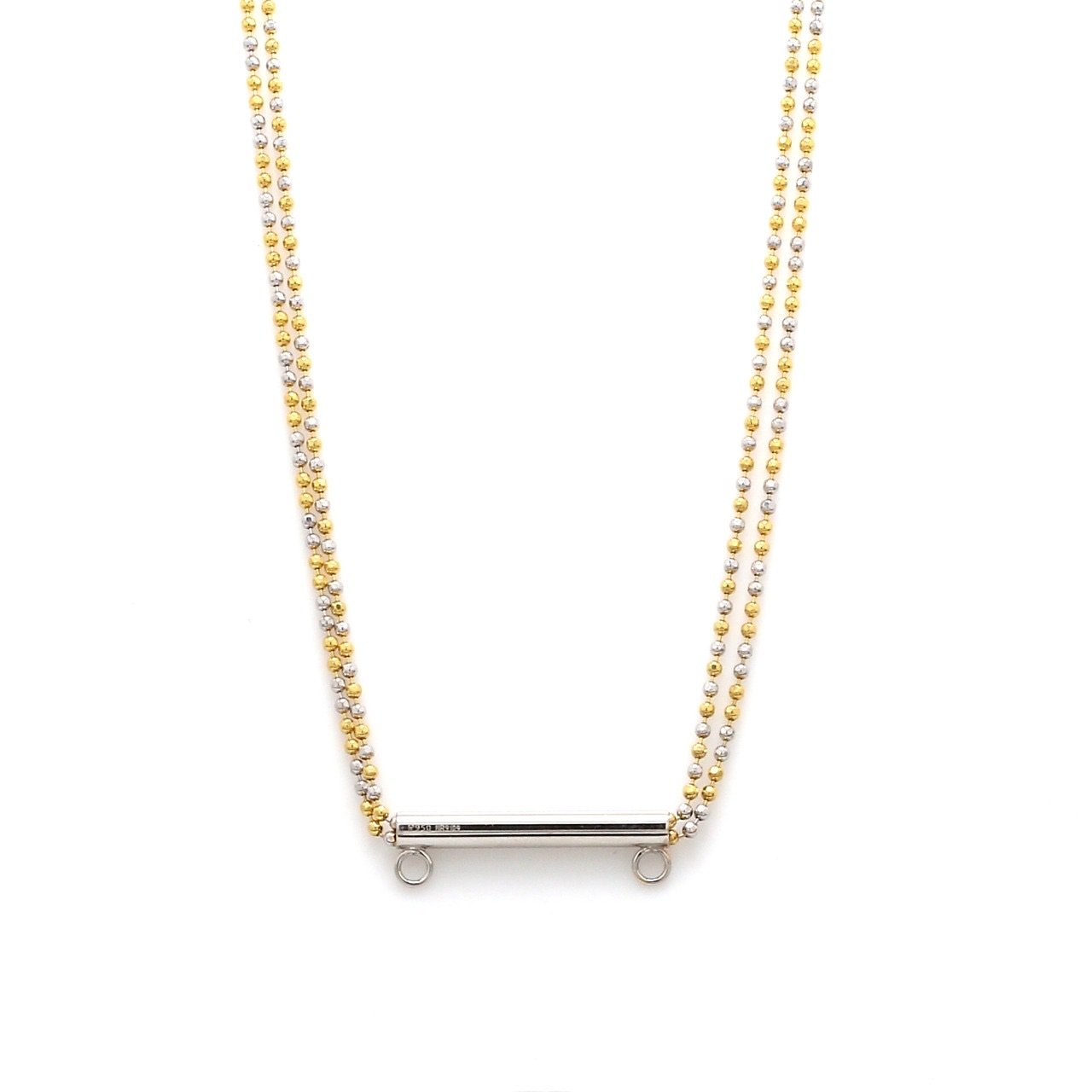 Customised Platinum Chain with Yellow Gold Rhodium JL PT CH 985