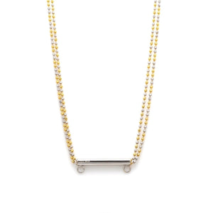Customised Platinum Chain with Yellow Gold Rhodium JL PT CH 985