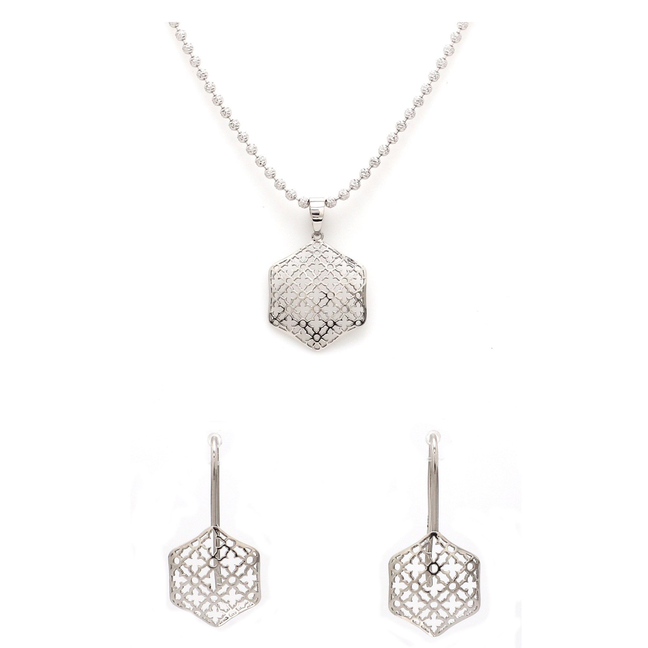 Designer Filigree Platinum Pendant Set for Women JL PT P 205