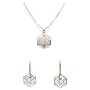Designer Filigree Platinum Pendant Set for Women JL PT P 205