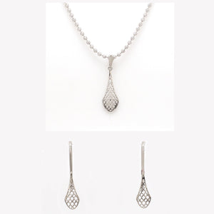 Designer Filigree Platinum Pendant Set for Women JL PT P E 198