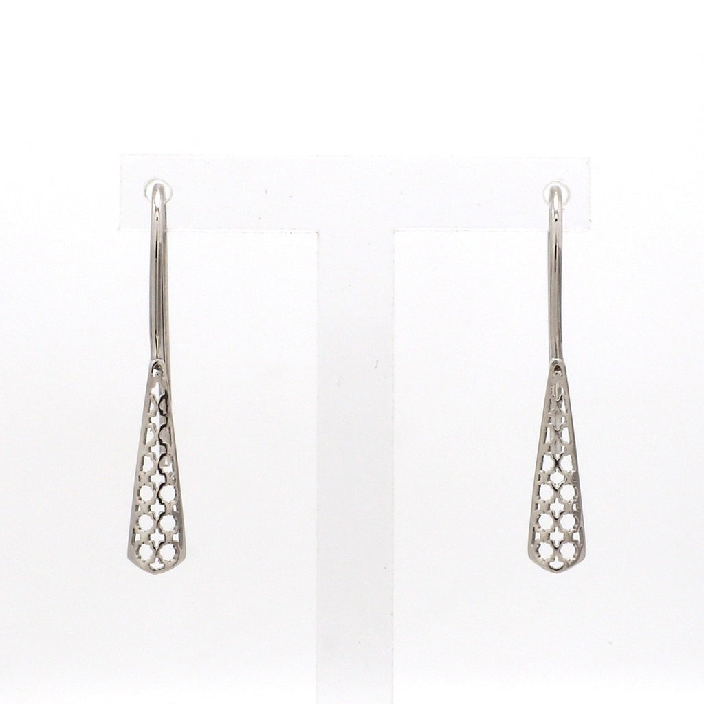Designer Filigree Platinum Earrings for Women JL PT E 199   Jewelove.US