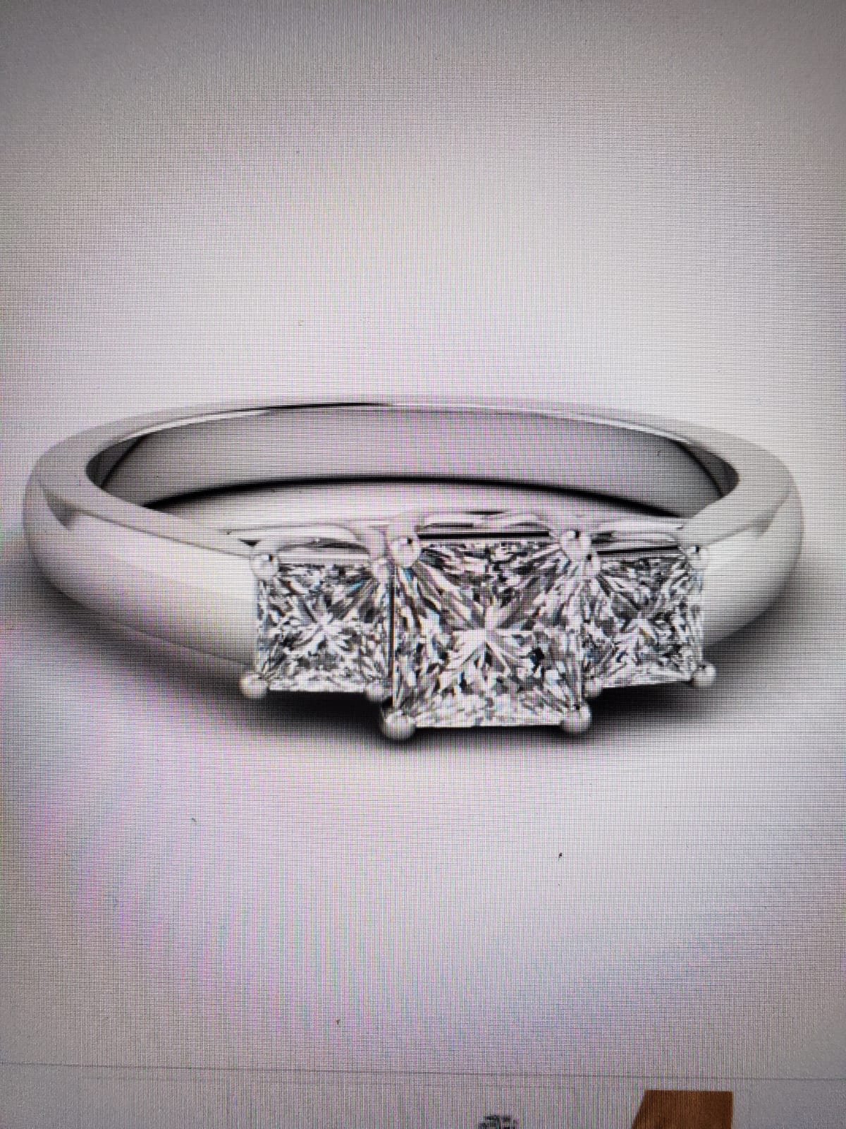 Customised Platinum ring with Aquamarine & Diamonds
