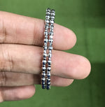 Load image into Gallery viewer, Dazzling Shiny 2-row Japanese Platinum Bracelet for Women with Diamond Cut Balls JL PTB 722

