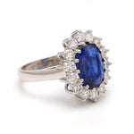 Load image into Gallery viewer, Customised 18K white gold &amp; kyanite ring with diamonds   Jewelove™
