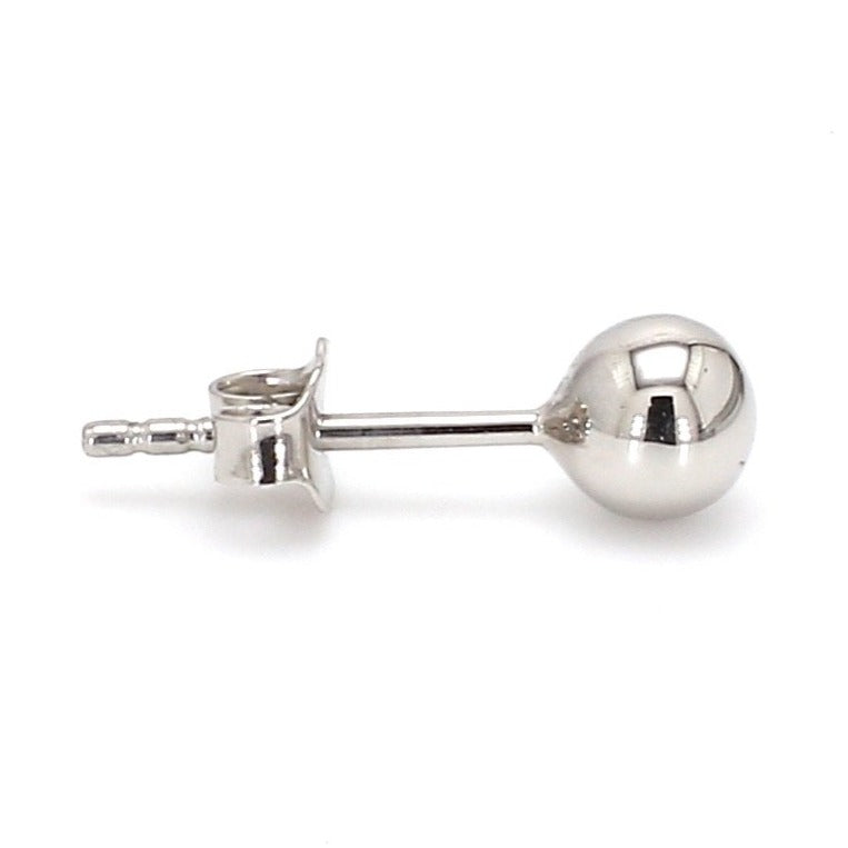 5mm Platinum Ball Earrings Studs JL PT E 187   Jewelove.US