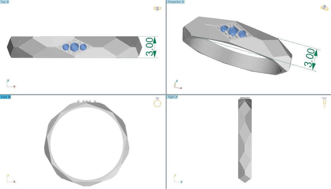 Customised Platinum Rings Order JL PT 947
