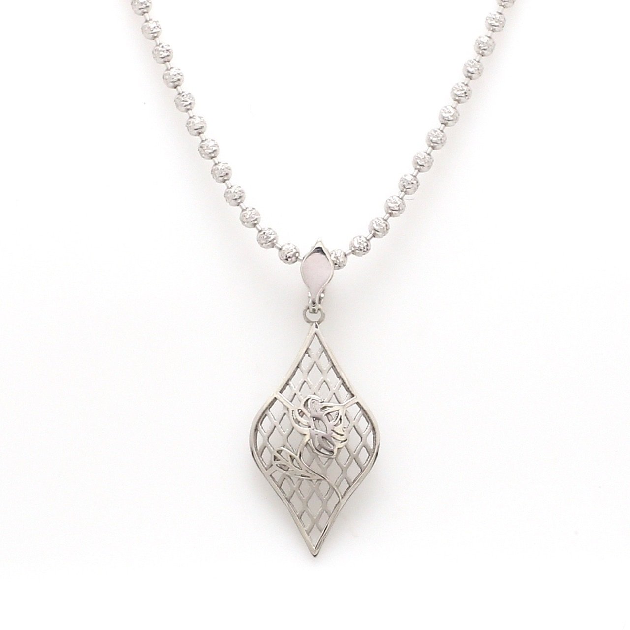 Designer Filigree Platinum Pendant for Women JL PT P 209
