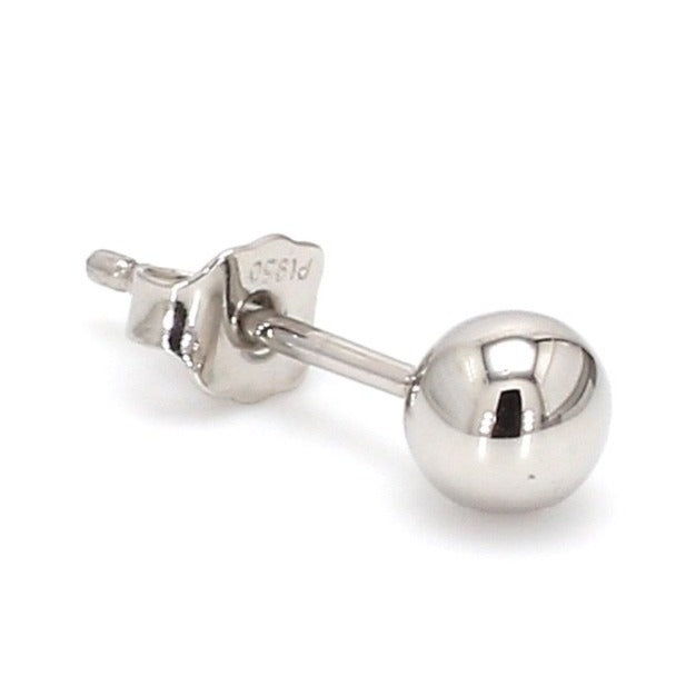 5mm Platinum Ball Earrings Studs JL PT E 187   Jewelove.US