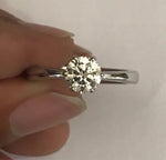 Load image into Gallery viewer, 0.70 cts. 6 Prong Tapered Platinum Solitaire Ring JL PT 17   Jewelove
