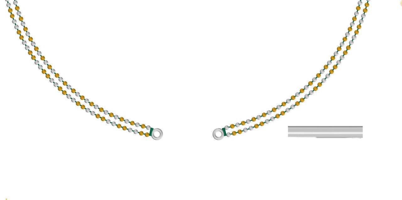 Customised Platinum Chain with Yellow Gold Rhodium JL PT CH 985