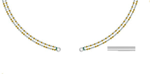 Customised Platinum Chain with Yellow Gold Rhodium JL PT CH 985