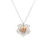Load image into Gallery viewer, Maple Leaf Heart Platinum Rose Gold Fusion Pendant JL PT P 211   Jewelove.US
