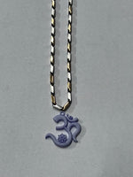 Load image into Gallery viewer, Customised Platinum &amp; 18K Gold Om Pendant with Navratna Gemstones JL PT OM-6   Jewelove.US
