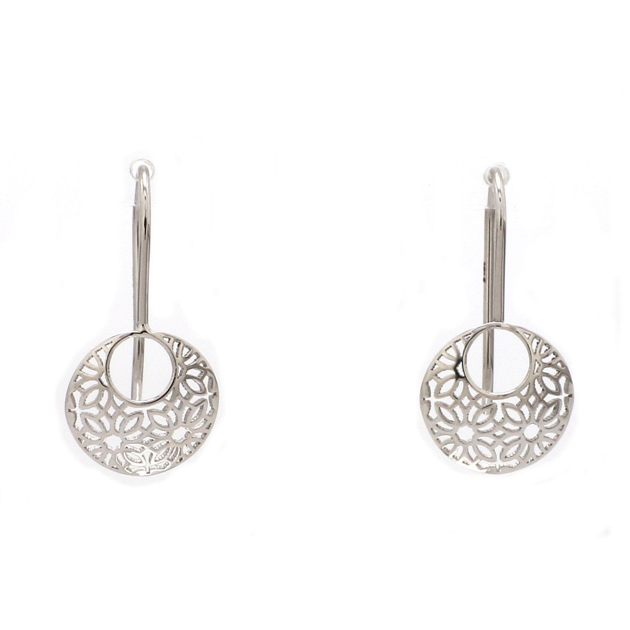 Designer Filigree Platinum Earrings for Women JL PT E 200   Jewelove.US