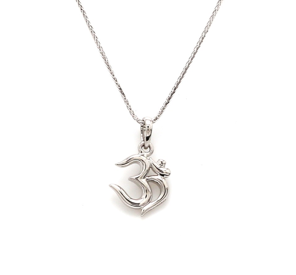 Plain Platinum Om Pendant JL PT OM-1   Jewelove.US