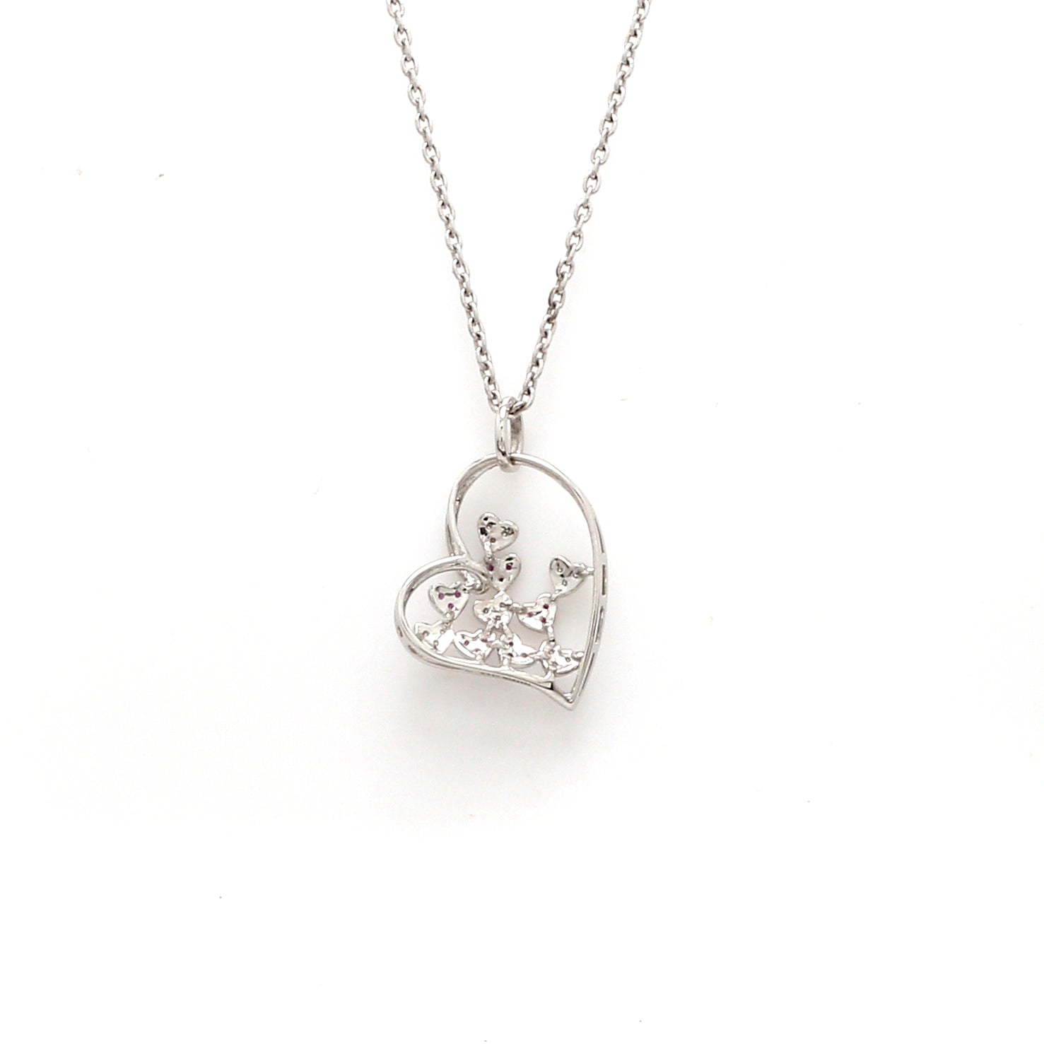 Platinum Ruby Heart Pendant with Diamond for Women JL PT P 18023   Jewelove.US