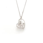 Load image into Gallery viewer, Platinum Ruby Heart Pendant with Diamond for Women JL PT P 18023   Jewelove.US
