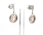 Load image into Gallery viewer, Designer Plain Platinum &amp; Rose Gold Earrings JL PT E 219   Jewelove™
