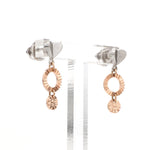 Load image into Gallery viewer, Designer Plain Platinum &amp; Rose Gold Earrings JL PT E 213
